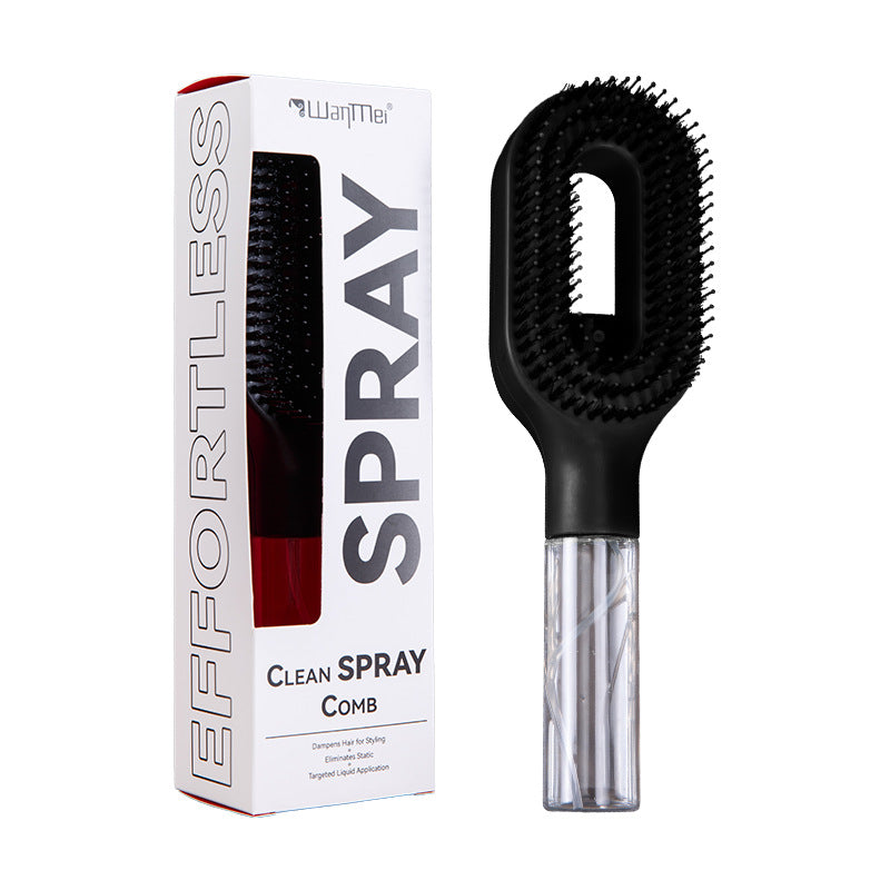 Multifunctional Mist Spray Comb with Transparent Spray Bottle, Hollow Handle, Hair Straightening Comb, Export Hair Care Tool-3
