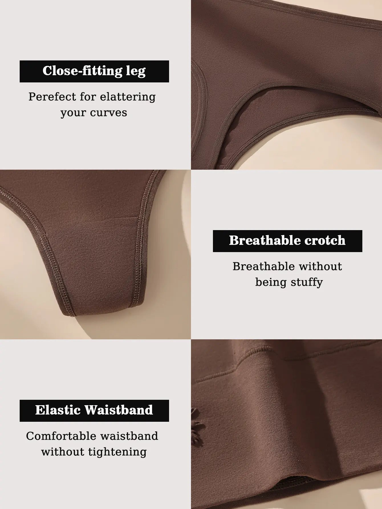 Women's High Waist Seamless Thongs, Tummy Control Lady Panty, Soft Stretchy Fabric No-Show T-Back Bikini Panties, Comfortable Fit Everyday Wear-9