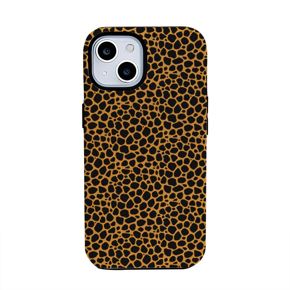 Sexy leopard print Apple 15 phone case IP16 anti drop protective case 2-in-1 film case Apple 13pro-4