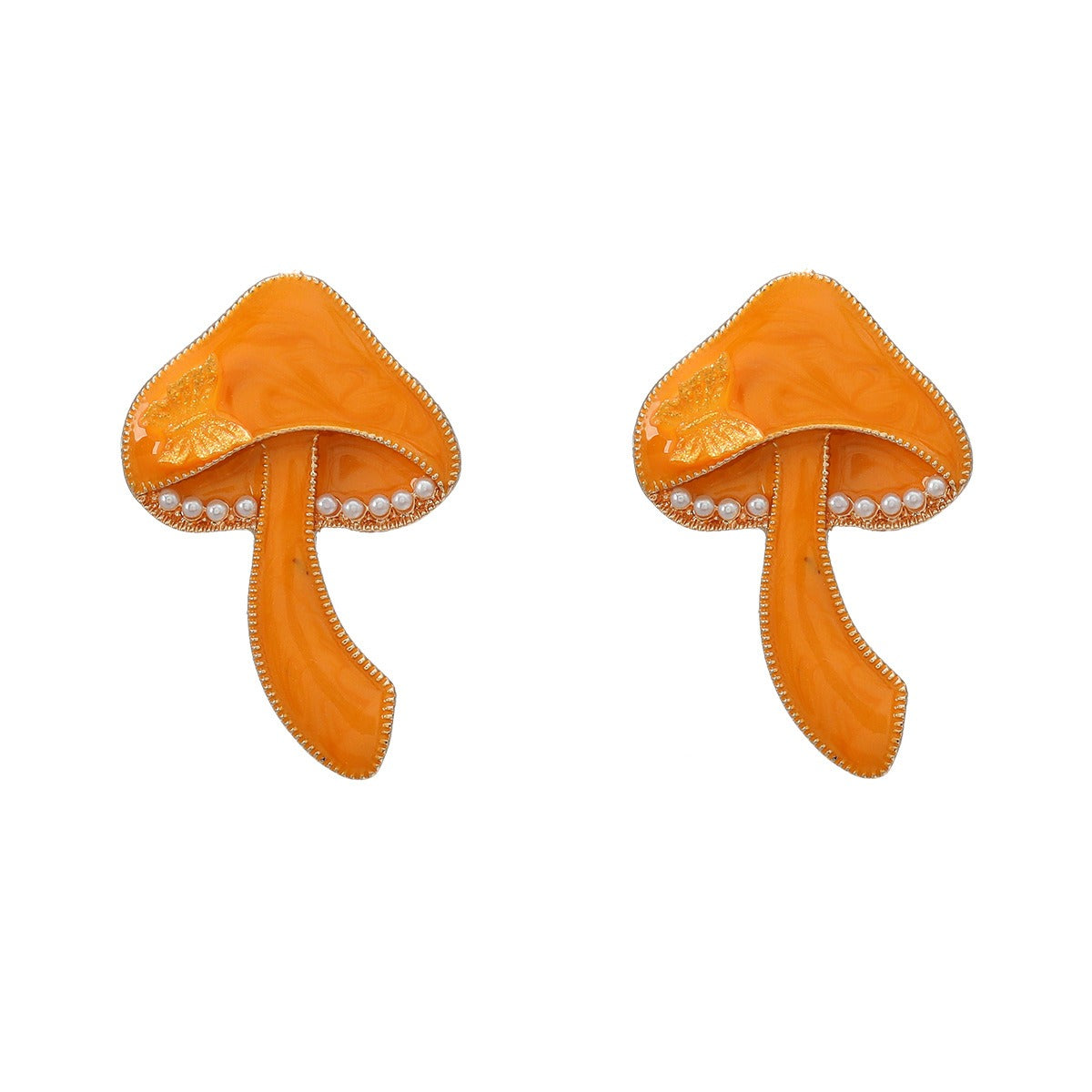 Female fashion niche mushroom earrings for earrings-3