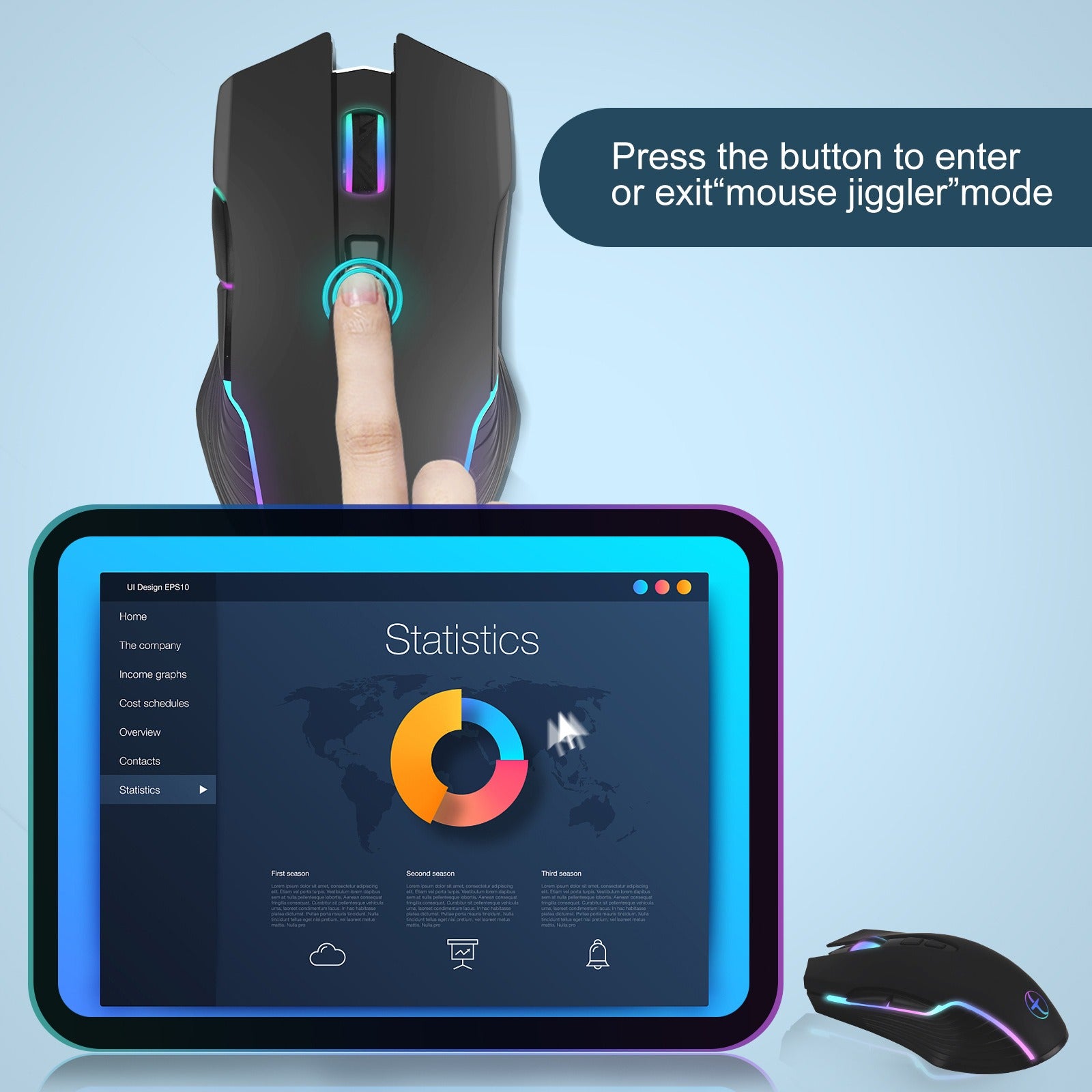 Virtual anti sleep automatic movement of mouse mover to prevent computer screen lock and slacking off-1