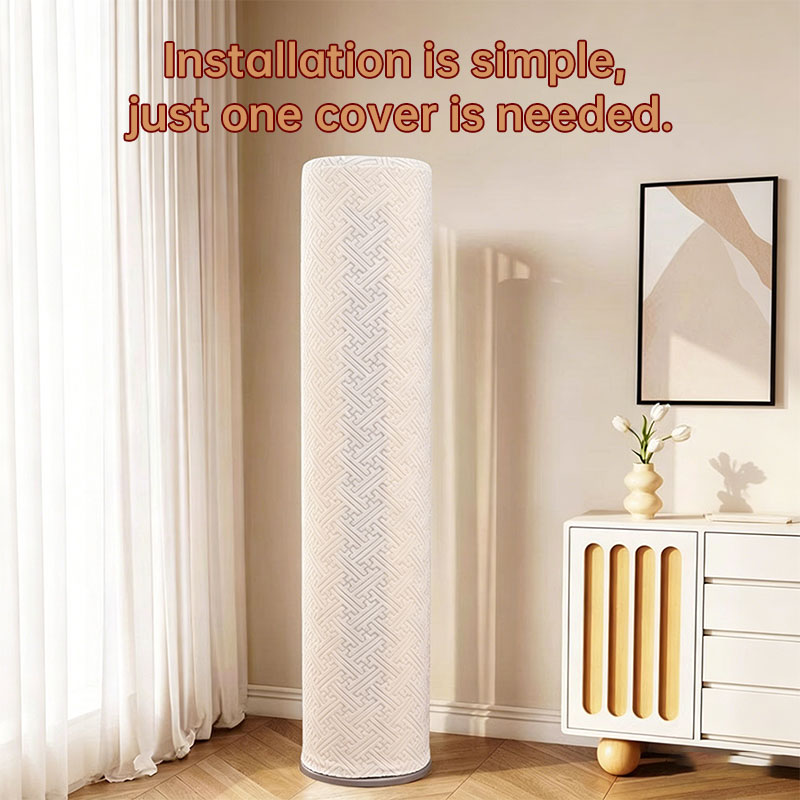 Minimalist Standing Air Conditioner Dust Cover - Cylinder Shape, High Elasticity, Universal Fit for 3P Large Size Floor Units-6