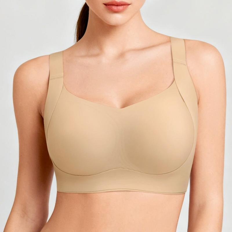 Women Wireless Push Up Jelly Bra Supportive Seamless Bras-2