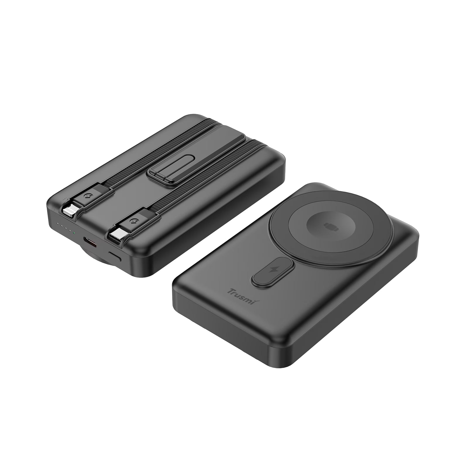 TRUSMI 10000mAh Magnetic Wireless Power Bank with C+L Cable & Kickstand 15W-4