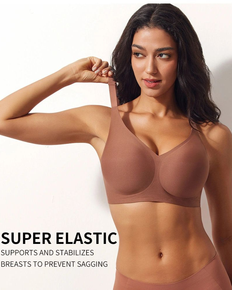 Jelly Wireless Women Comfortable Push Up Bra-9
