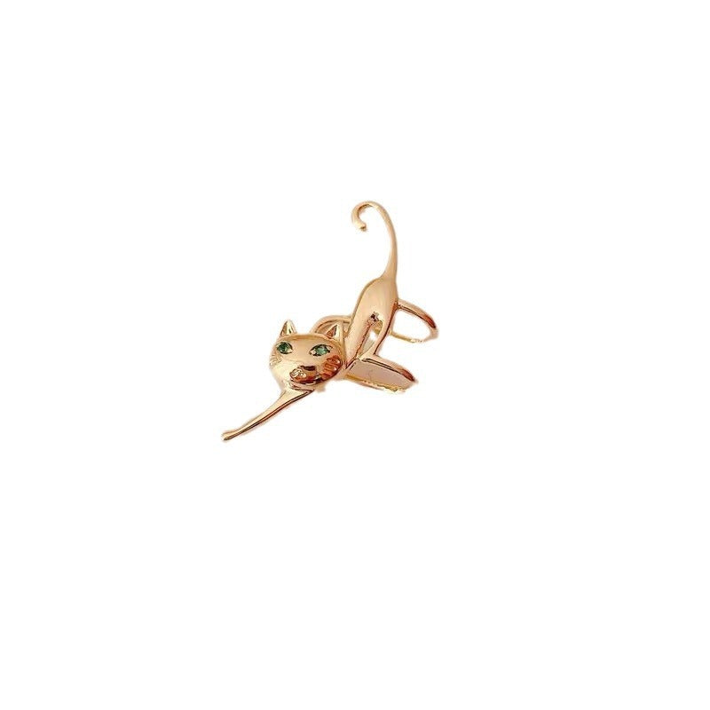 French style ear clip without ear holes, cat ear accessories, versatile for women-4