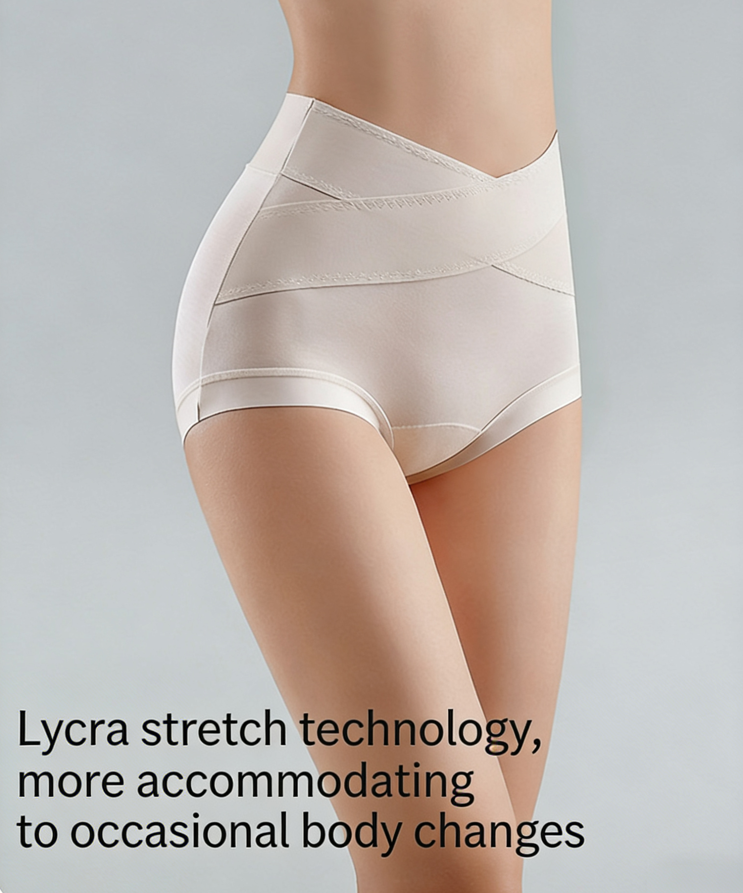 Women's 60S Lenzing Modal Underwear High Waist Non-Stuck Crotch Hyaluronic Acid Mulberry Silk Extended Crotch-6