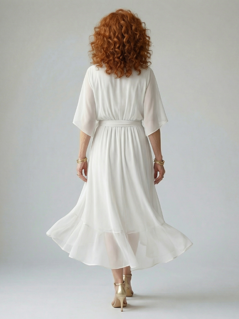 Elrica | Light Drape Midi Dress-8