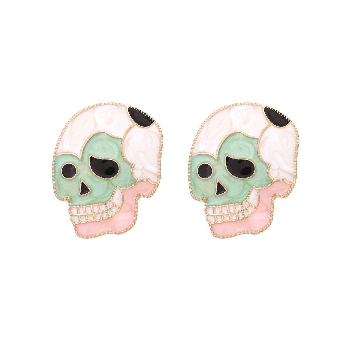 Alloy Drip Oil Skeleton Earrings Fun and Cute Halloween Earrings-6