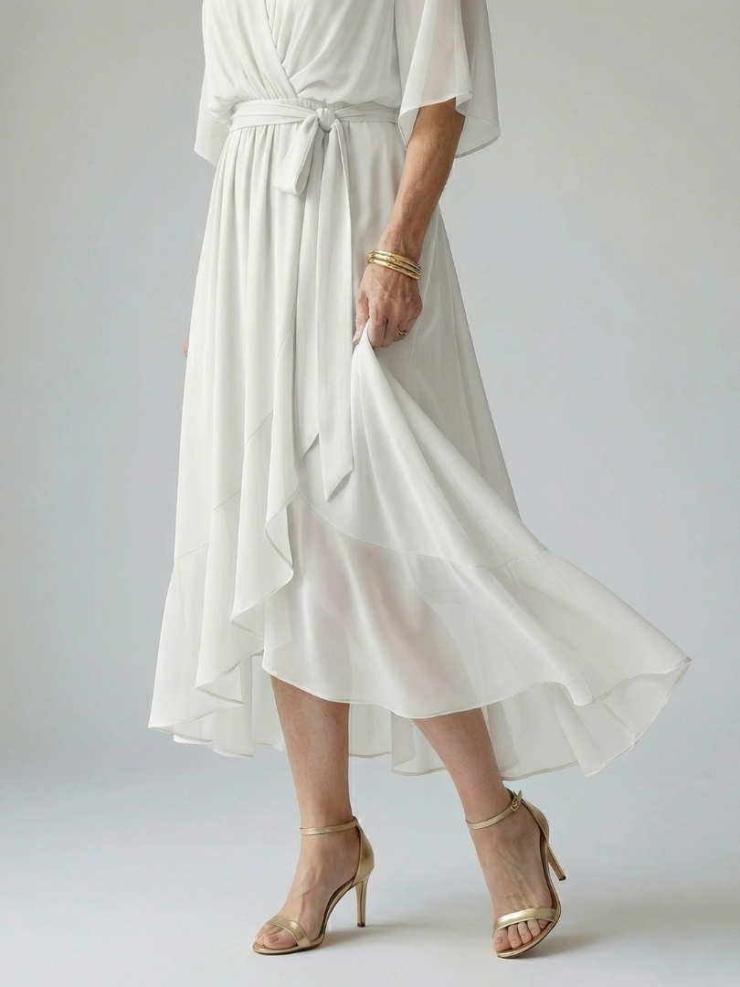 Elrica | Light Drape Midi Dress-9