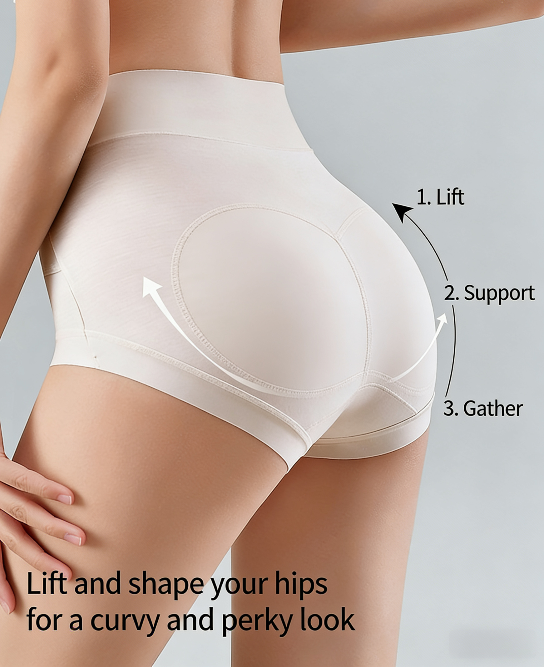 Women's 60S Lenzing Modal Underwear High Waist Non-Stuck Crotch Hyaluronic Acid Mulberry Silk Extended Crotch-8