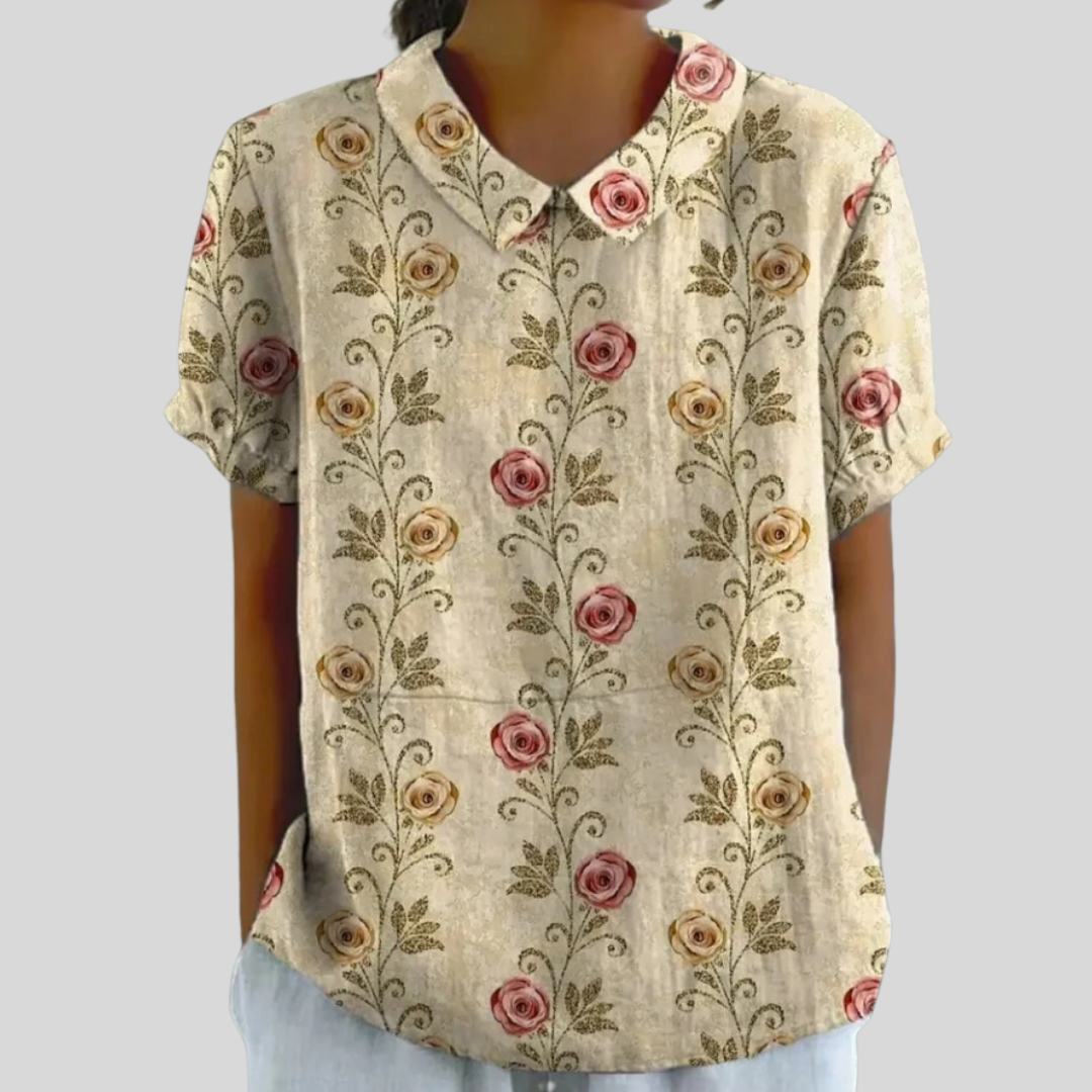 Zella | Classic Roses Blouse-1