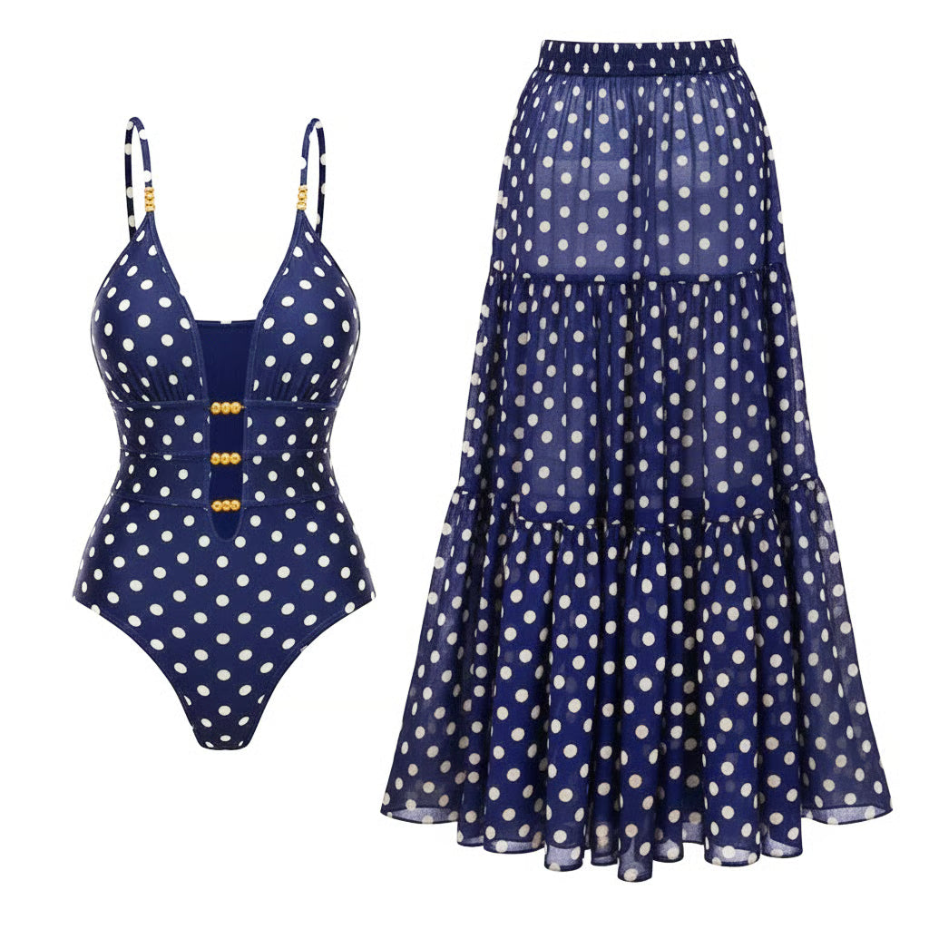 Hollowout Two Piece Swimsuit Set-21