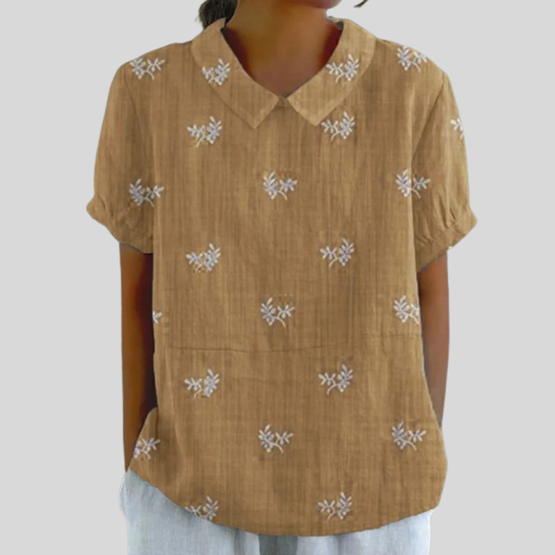 Hedvig | Discreet Embroidered Blouse