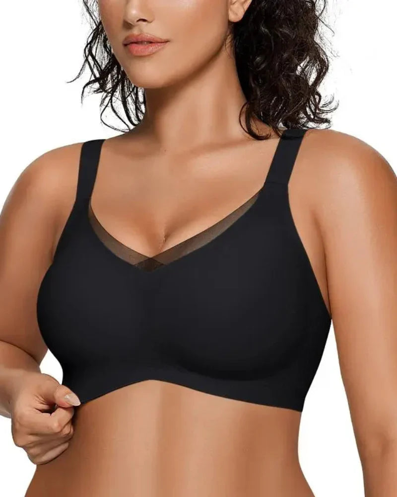 Womens Wireless Bras V Mesh Comfortable Bralette Supportive-4
