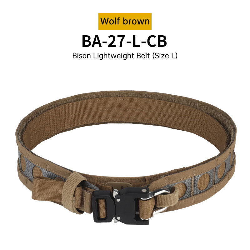 Tactical Two-Layer Battle Belt with Quick Detach Metal Buckle, MOLLE Hunting Combat Waist Belt for Airsoft Gear-2