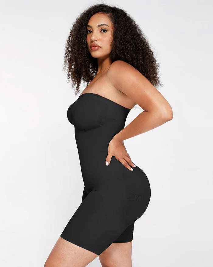 Strapless Slip Shapewear Bodysuit-2