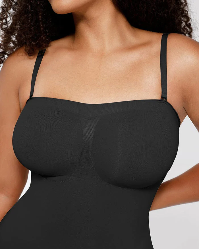 Strapless Slip Shapewear Bodysuit-4