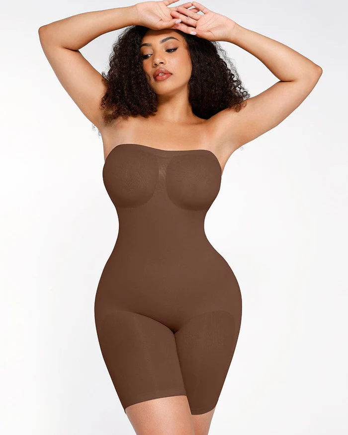 Strapless Slip Shapewear Bodysuit-8