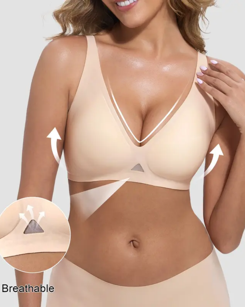 Wireless Jelly Deep-V Push-Up Bra-2