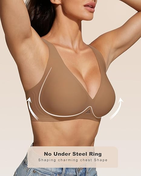 Wireless Jelly Deep-V Push-Up Bra-6