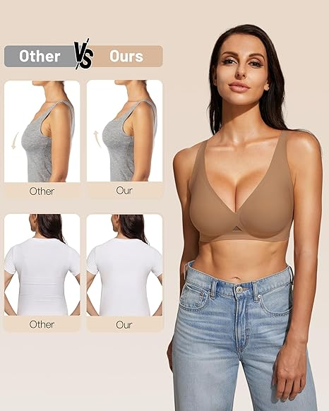 Wireless Jelly Deep-V Push-Up Bra-8
