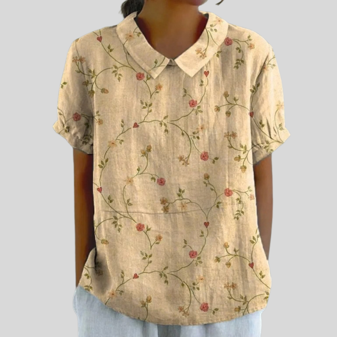 Kandace | Subtle Floral Blouse-1