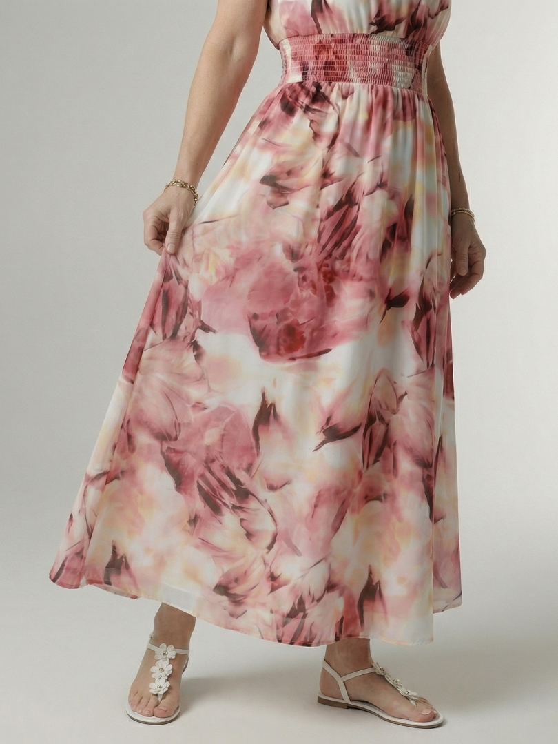 Sylin | Gathered Halter Midi Dress-14