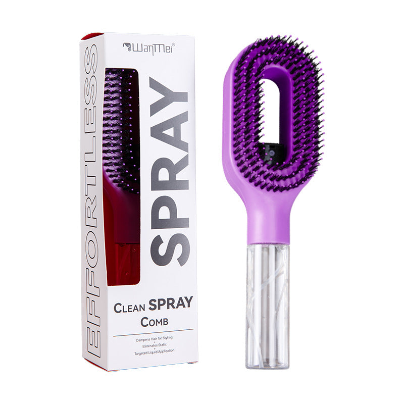 Multifunctional Mist Spray Comb with Transparent Spray Bottle, Hollow Handle, Hair Straightening Comb, Export Hair Care Tool-6