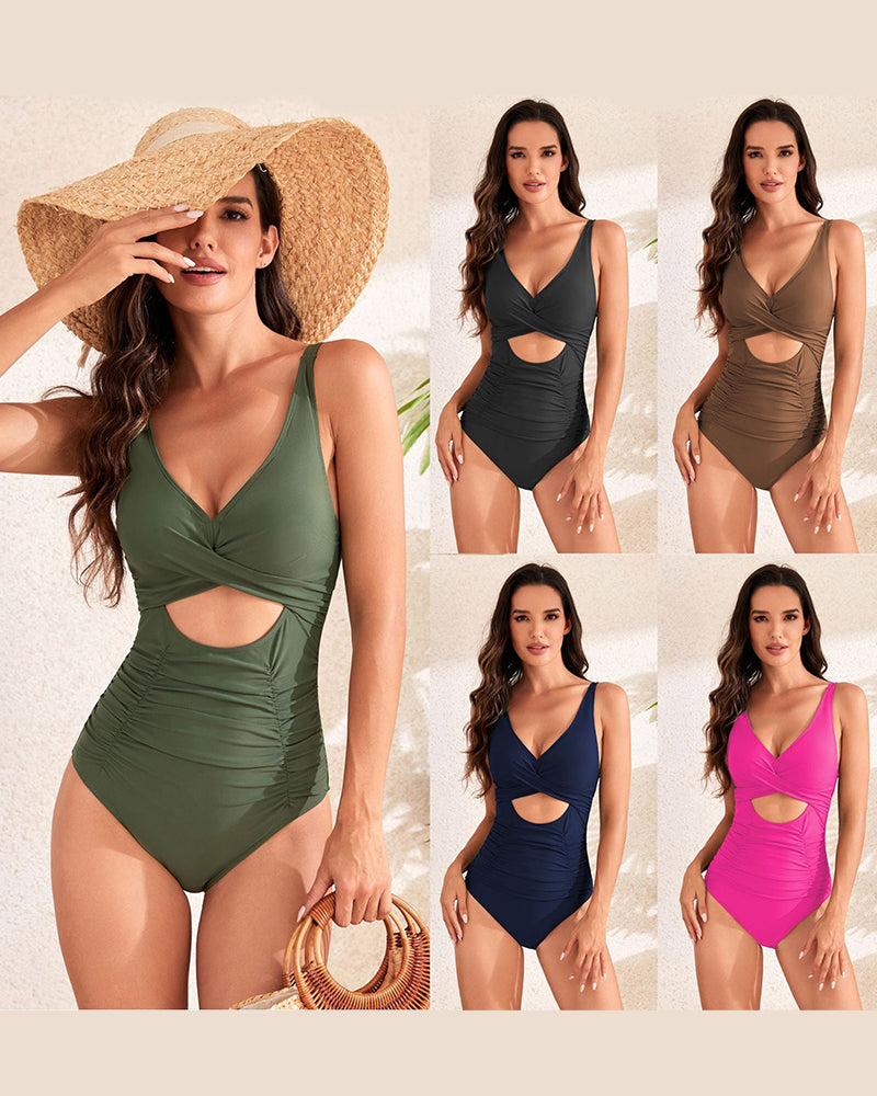 One Piece Swimsuits Push Up Tummy Control Bathing Suits-33