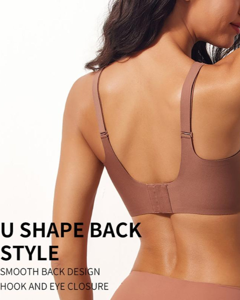 Jelly Wireless Women Comfortable Push Up Bra-12