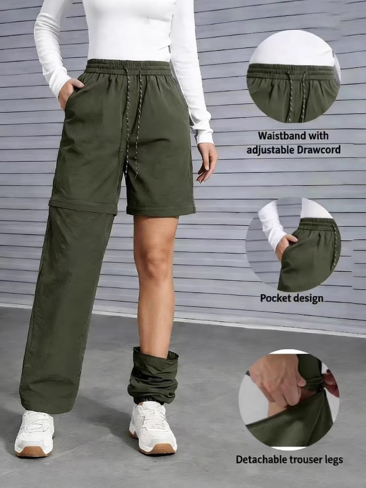 Women's Convertible Hiking Pants - Waterproof Quick-Dry Cargo Trousers with Zip-Off Legs for Camping, Fishing & Travel-1