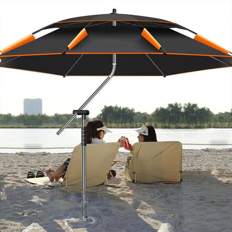360° adjustable fishing sun umbrella: anti-UV, rainproof, portable large outdoor shade.-1