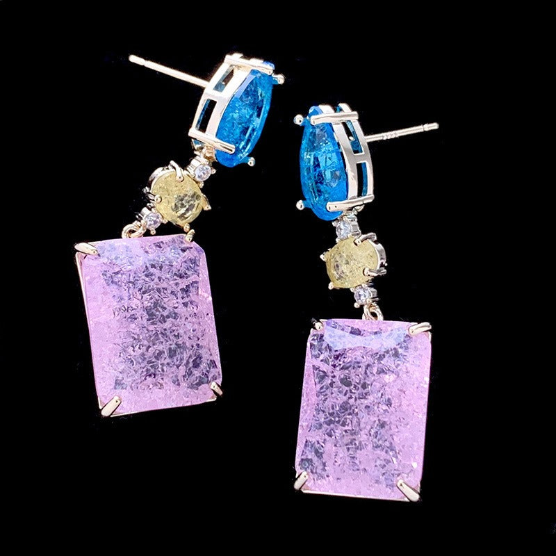 Silver Needle Light Luxury Earrings Long Earring Tassels Fashion Earrings Heavy Industry Style Earrings-4