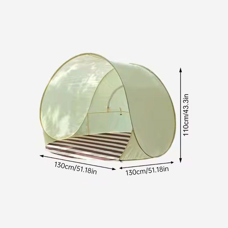 Heavy Duty Beach Tent with Reinforced Poles – Windproof Sun Shelter & UV Protection Canopy for Outdoor Family Use-8
