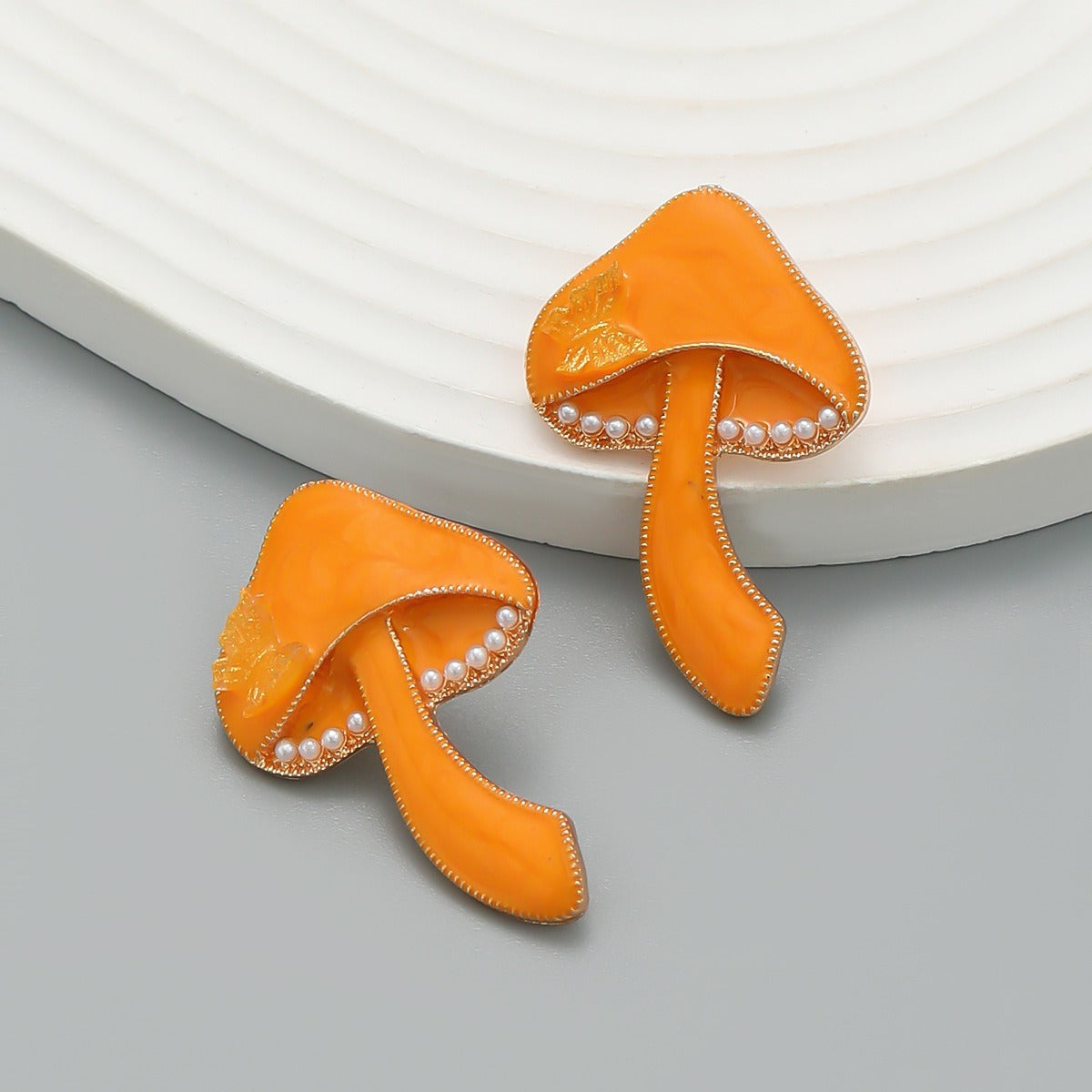Female fashion niche mushroom earrings for earrings-7