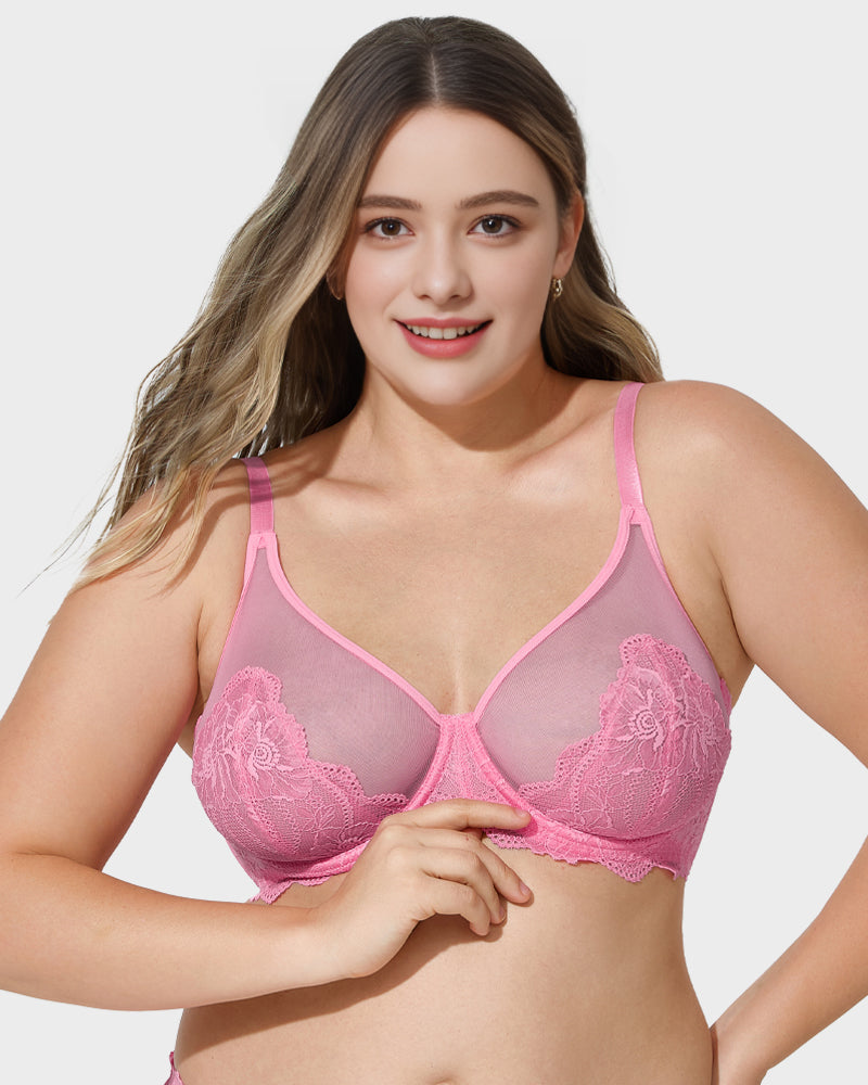 Full Coverage Lace Minimizer Bra-5