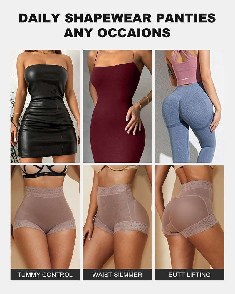 High Waist Shapewear Panty with Anti-Slip Silicone Band-17