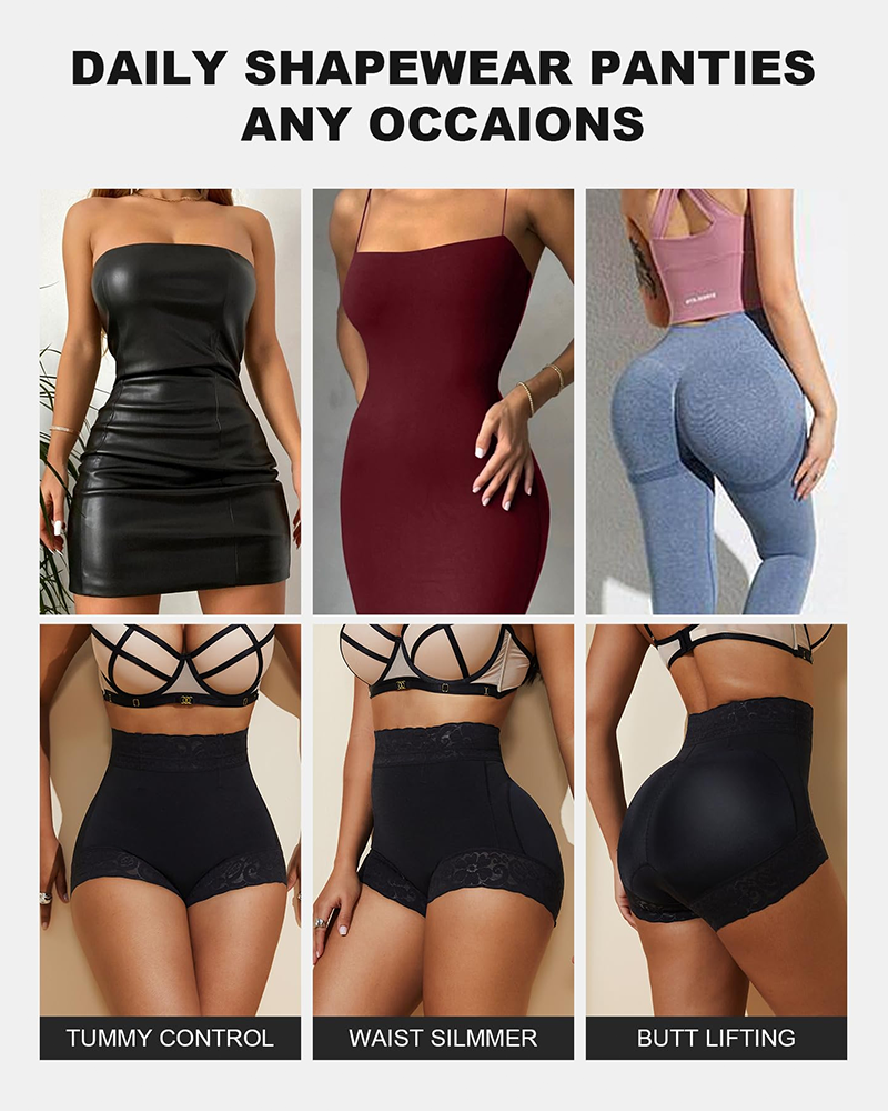 High Waist Shapewear Panty with Anti-Slip Silicone Band-6