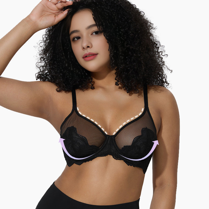 Full Coverage Lace Minimizer Bra-8