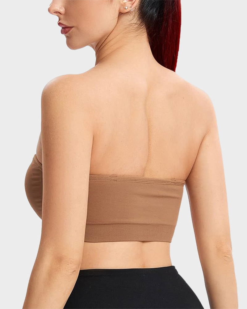 Non-Slip Bandeau Seamless Wireless Strapless Bra-4