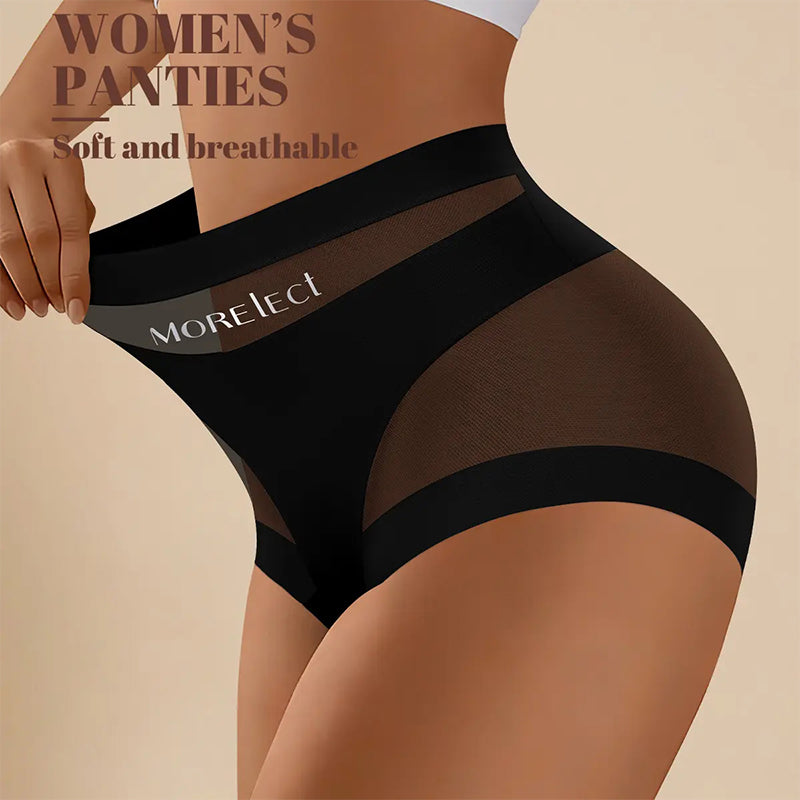 5-Pack Chic Mesh Patchwork High-Waist Panties-4