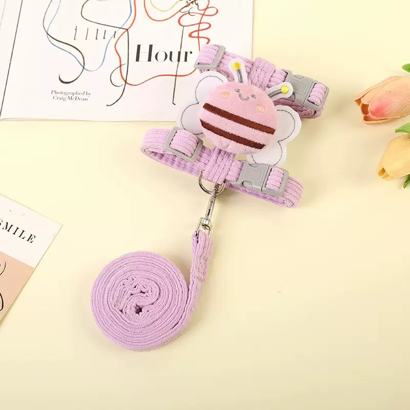 Cute Bee Pet Harness & Leash, Escape-Proof for Cats & Small Dogs-5