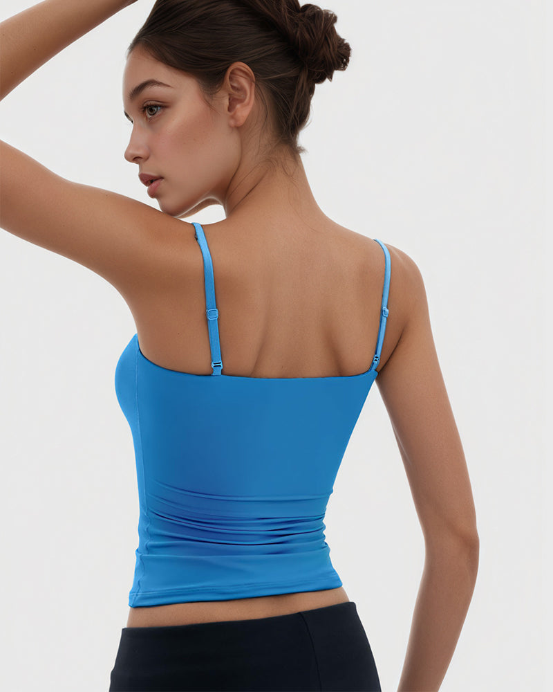 Minimalist Slim Tank Top – Square Neck & Adjustable Straps-11