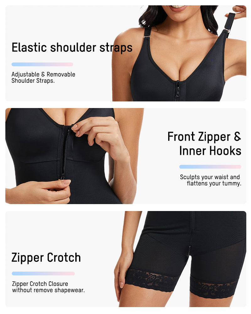 Tummy Control Butt Lifter Shaper with Zipper Crotch Fajas Colombianas-8