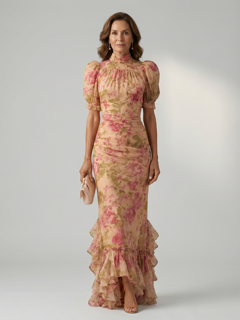 Vianne | Gentle High Neck Maxi Dress-1