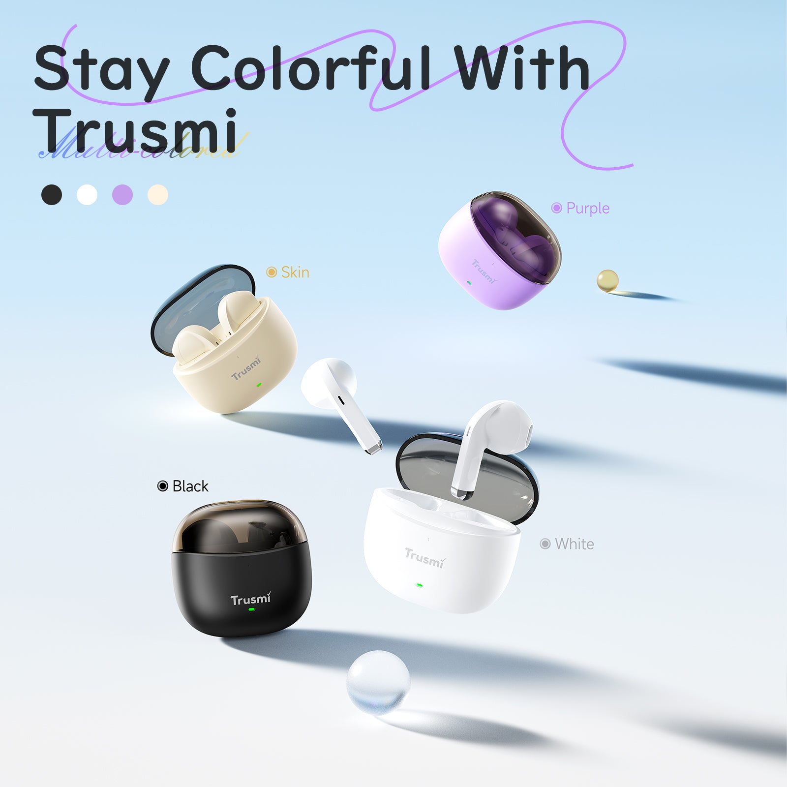Semi-In-Ear Wireless Earphone Colorful Series-1