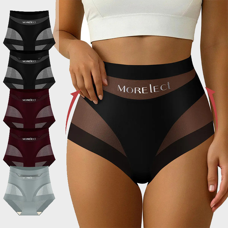 5-Pack Chic Mesh Patchwork High-Waist Panties-1