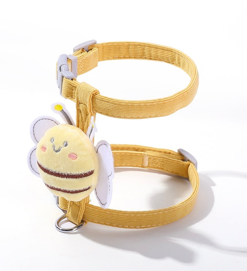 Cute Bee Pet Harness & Leash, Escape-Proof for Cats & Small Dogs