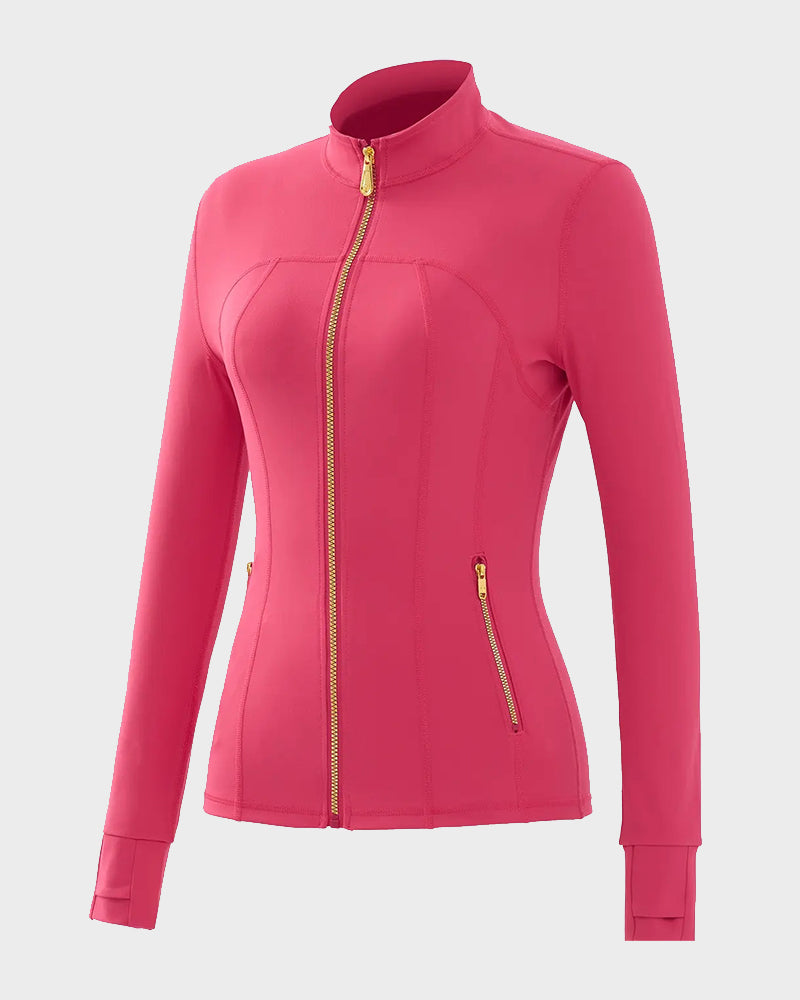 Golden Zipper Sport Jacket & 25" Leggings Set-19